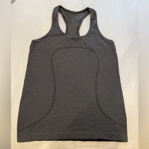 Lululemon Black and white striped tank top